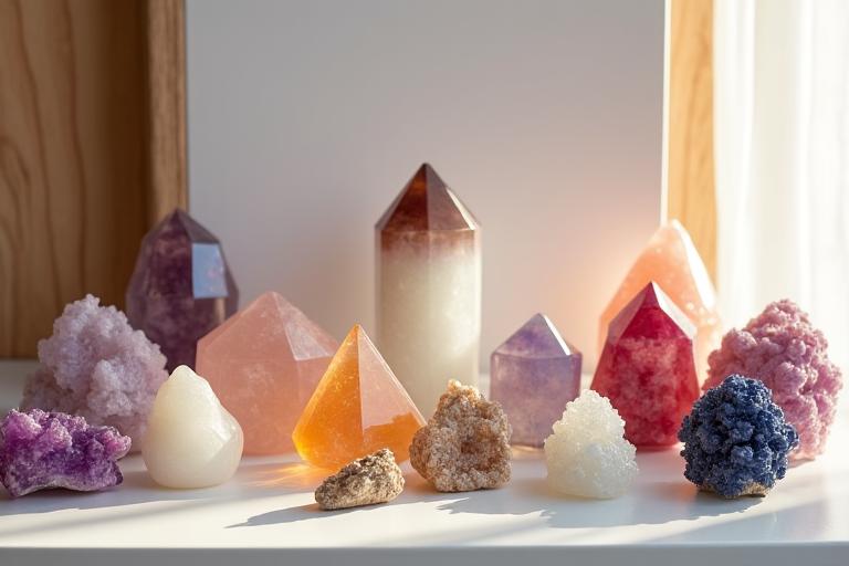Ethically sourced crystal collection display